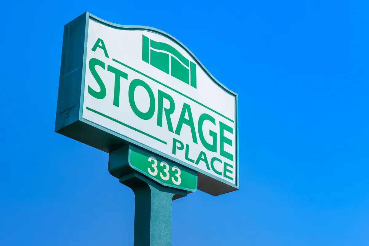 A Storage Place sign.