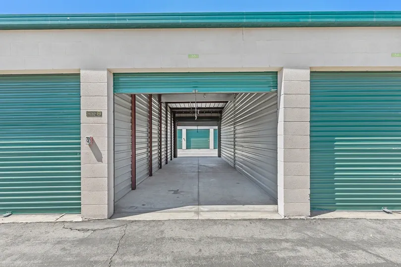 Entrance of large storage unit.