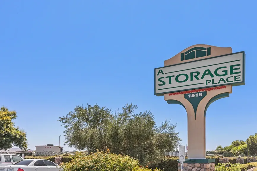 A Storage Place sign.