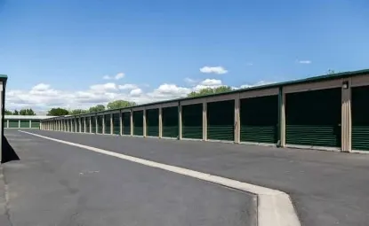 Wide angle of exterior storage units.