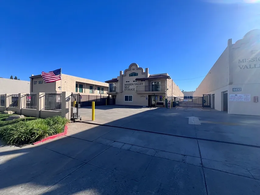 Mission Valley storage facility front entrance.