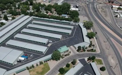 Skyview of a storage facility.