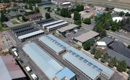 Skyview of a large storage facility.
