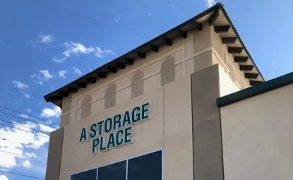 Low angle of a self storage sign.